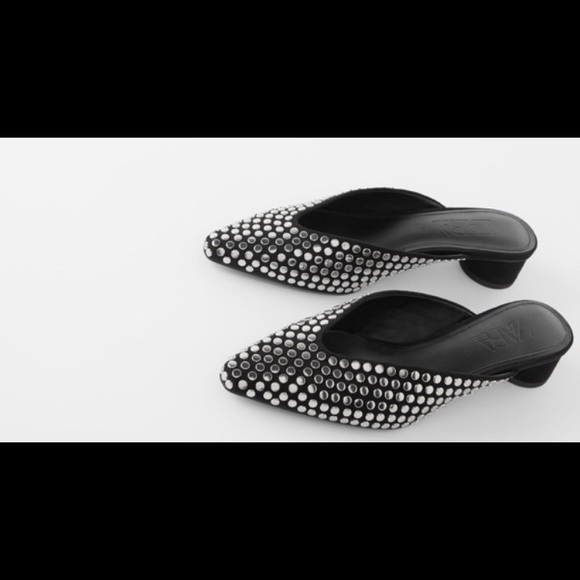 zara studded mules